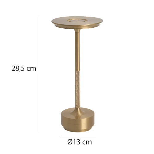 CANDEEIRO DE MESA LED RECARREGÁVEL SEM FIOS 213LM DOURADO IP44 ESTIVA CANDEEIRO DE MESA LED RECARREGÁVEL SEM FIOS 213LM DOURADO IP44 ESTIVA