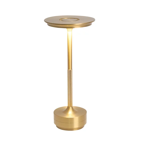 CANDEEIRO DE MESA LED RECARREGÁVEL SEM FIOS 213LM DOURADO IP44 ESTIVA CANDEEIRO DE MESA LED RECARREGÁVEL SEM FIOS 213LM DOURADO IP44 ESTIVA
