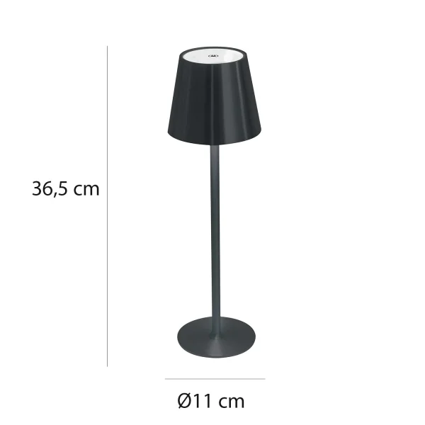 CANDEEIRO DE MESA LED RECARREGÁVEL SEM FIOS 229LM PRETO IP44 SIRANA CANDEEIRO DE MESA LED RECARREGÁVEL SEM FIOS 229LM PRETO IP44 SIRANA