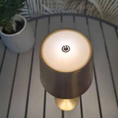 CANDEEIRO DE MESA LED RECARREGÁVEL SEM FIOS 229LM DOURADO IP44 SIRANA CANDEEIRO DE MESA LED RECARREGÁVEL SEM FIOS 229LM DOURADO IP44 SIRANA