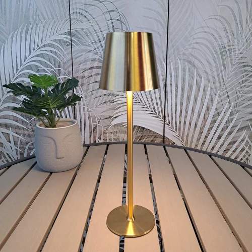 CANDEEIRO DE MESA LED RECARREGÁVEL SEM FIOS 229LM DOURADO IP44 SIRANA CANDEEIRO DE MESA LED RECARREGÁVEL SEM FIOS 229LM DOURADO IP44 SIRANA