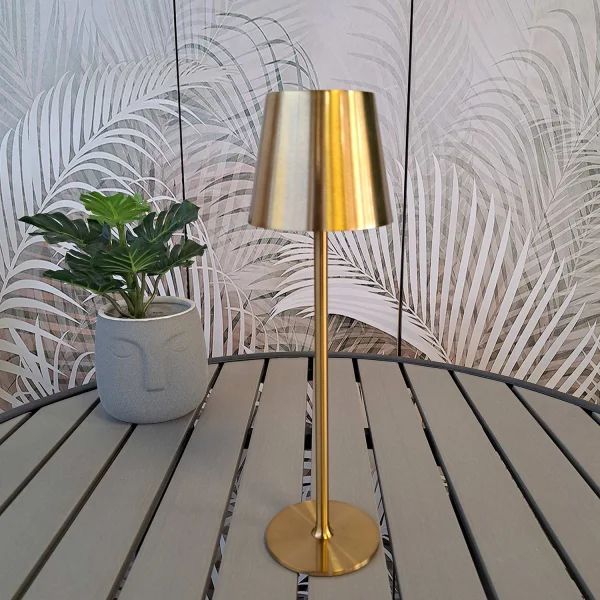 CANDEEIRO DE MESA LED RECARREGÁVEL SEM FIOS 229LM DOURADO IP44 SIRANA CANDEEIRO DE MESA LED RECARREGÁVEL SEM FIOS 229LM DOURADO IP44 SIRANA