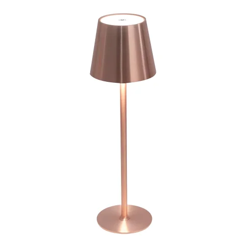 CANDEEIRO DE MESA LED RECARREGÁVEL SEM FIOS 229LM DOURADO ROSÉ IP44 SIRANA CANDEEIRO DE MESA LED RECARREGÁVEL SEM FIOS 229LM DOURADO ROSÉ IP44 SIRANA