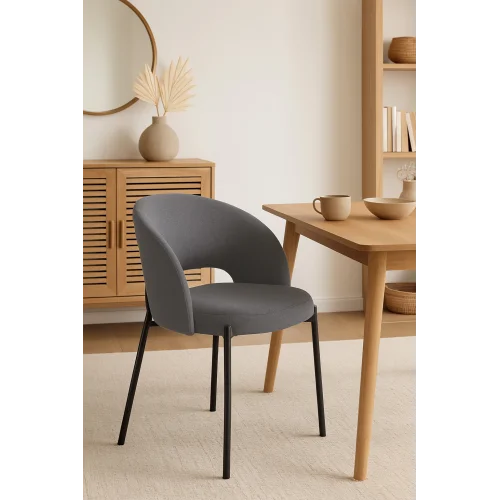 CADEIRA ESTOFADA CINZA CLOTILDE