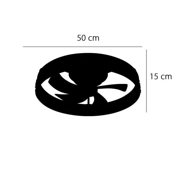 VENTOINHA DE TETO TIPO PLAFON LED 30W 3000-6000K 5 PÁS BRANCA ROCHELLE VENTOINHA DE TETO TIPO PLAFON LED 30W 3000-6000K 5 PÁS BRANCA ROCHELLE