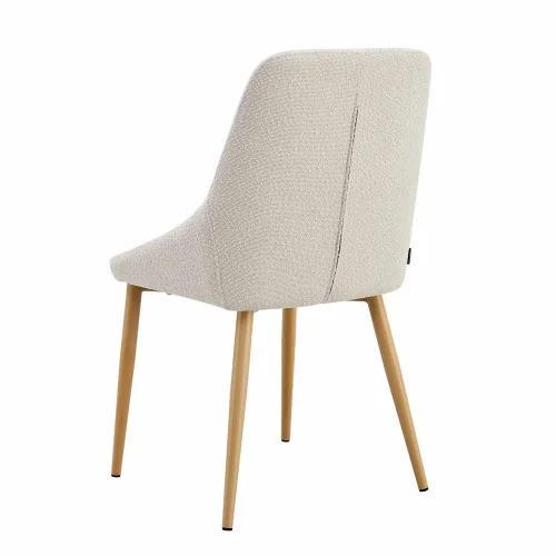Cadeira de Sala de Jantar Adney Tecido Areia Pés Faia| Lúzete
