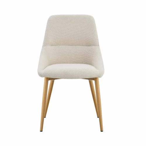 Cadeira de Sala de Jantar Adney Tecido Areia Pés Faia| Lúzete
