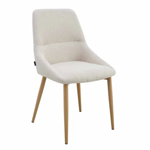 Cadeira de Sala de Jantar Adney Tecido Areia Pés Faia| Lúzete