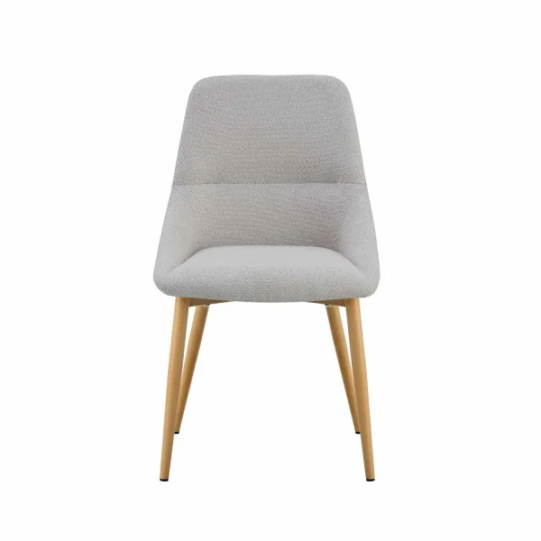 CADEIRA DE SALA DE JANTAR ADNEY TECIDO CINZA CLARO PÉS FAIA CADEIRA DE SALA DE JANTAR ADNEY TECIDO CINZA CLARO PÉS FAIA