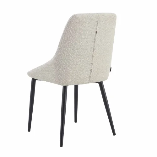 CADEIRA DE JANTAR ADNEY TECIDO AREIA PÉS PRETOS CADEIRA DE JANTAR ADNEY TECIDO AREIA PÉS PRETOS