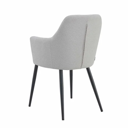 POLTRONA GUNNAR TECIDO CINZENTO PÉS PRETOS