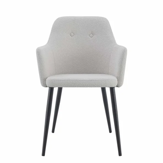 POLTRONA GUNNAR TECIDO CINZENTO PÉS PRETOS 2