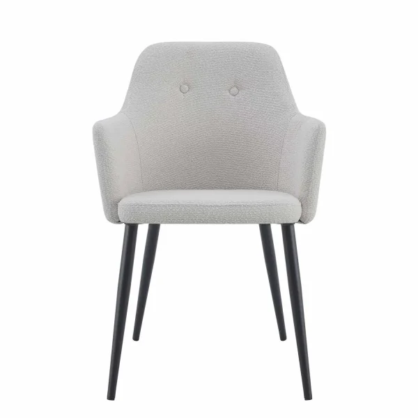 POLTRONA GUNNAR TECIDO CINZENTO PÉS PRETOS