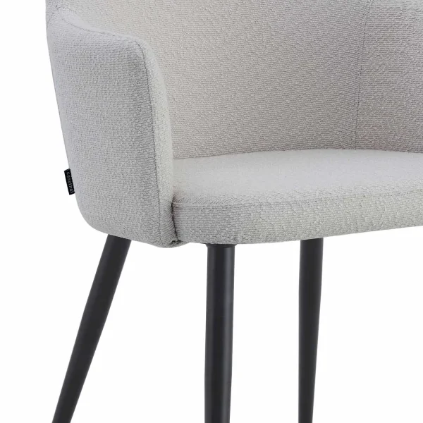 POLTRONA GUNNAR TECIDO CINZENTO PÉS PRETOS