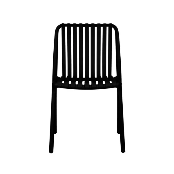 CADEIRA DE JARDIM EM POLIPROPILENO PRETA EOLIA