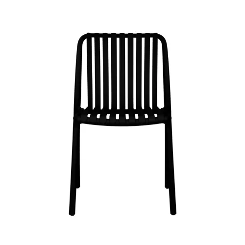 CADEIRA DE JARDIM EM POLIPROPILENO PRETA EOLIA
