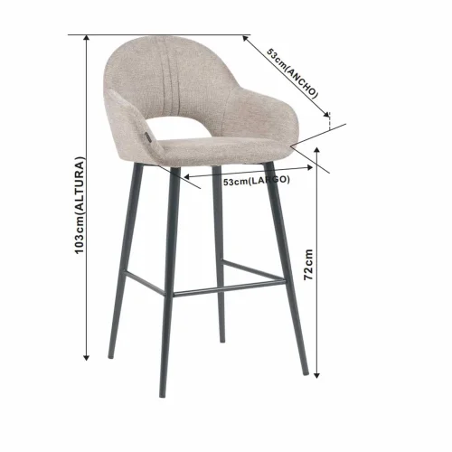 BANCO ESTOFADO CINZA COM PERNAS PRETAS ROWAN BANCO ESTOFADO CINZA COM PERNAS PRETAS ROWAN