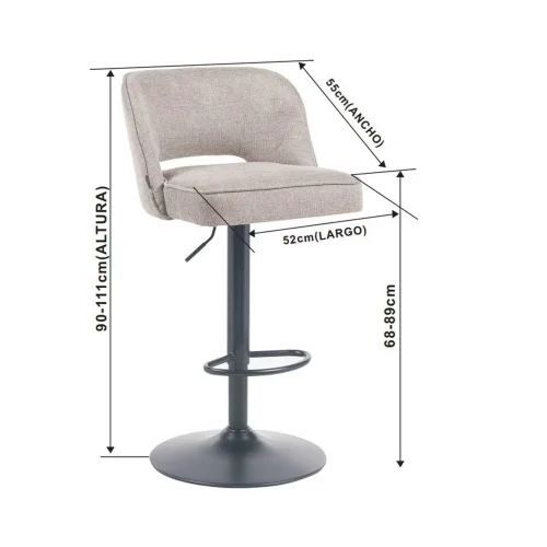 BANCO ALTO ESTOFADO AREIA LISBOA