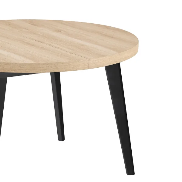 MESA DE JANTAR EXTENSÍVEL NATURAL/PRETO SKADI