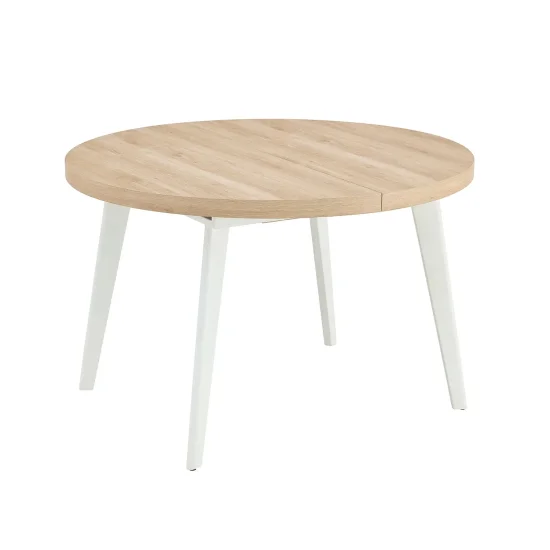 MESA DE JANTAR EXTENSÍVEL NATURAL/BRANCO SKADI