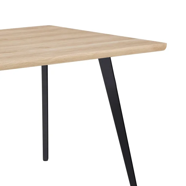 MESA DE JANTAR RETANGULAR NATURAL/PRETO SOREN