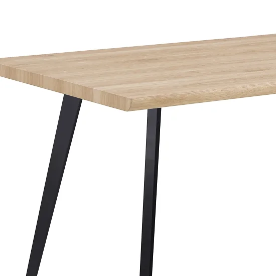 MESA DE JANTAR RETANGULAR NATURAL/PRETO SOREN 2