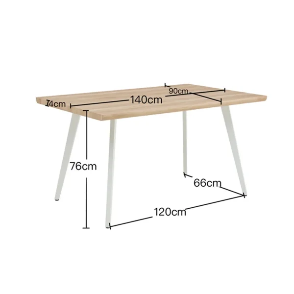 MESA DE JANTAR RETANGULAR NATURAL/PRETO SOREN