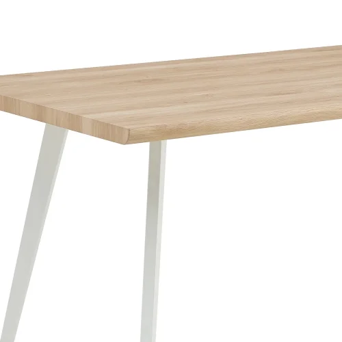 MESA DE JANTAR RETANGULAR NATURAL/BRANCO SOREN