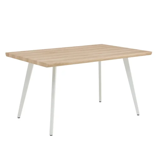 MESA DE JANTAR RETANGULAR NATURAL/BRANCO SOREN