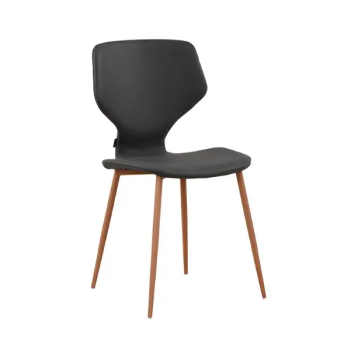 CADEIRA UPPLAND PU CINZENTO MARENGO PERNAS COR FAIA