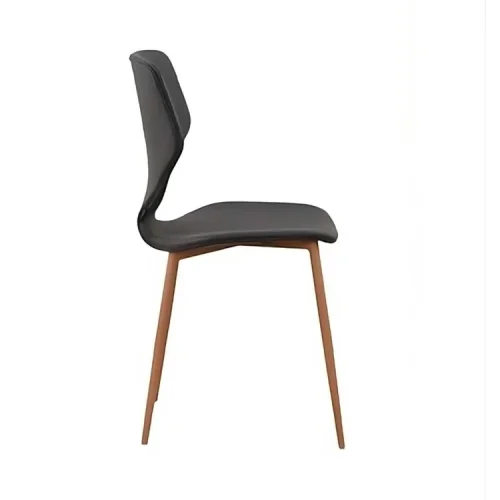 CADEIRA UPPLAND PU CINZENTO MARENGO PERNAS COR FAIA