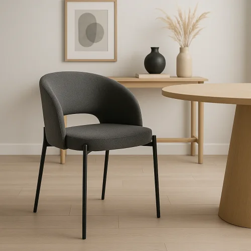 CADEIRA ESTOFADA CINZA CLOTILDE