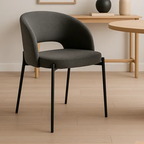 CADEIRA ESTOFADA CINZA CLOTILDE