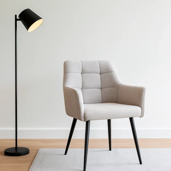 POLTRONA ESTOFADA AREIA FABRIZIO