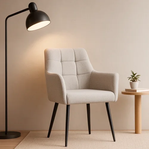 POLTRONA ESTOFADA AREIA FABRIZIO