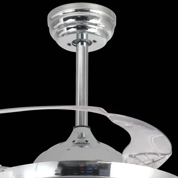 VENTOINHA DE TETO LED 32W 4 PÁS RETRÁTEIS WAKANA