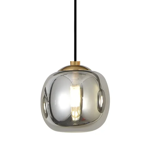 CANDEEIRO DE TETO 1 LUZ TULIPA FUMÉ Ø15CM G9 NICOLETTA