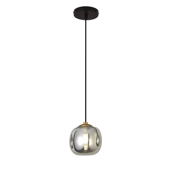 CANDEEIRO DE TETO 1 LUZ TULIPA FUMÉ Ø15CM G9 NICOLETTA 2