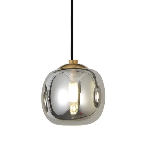 CANDEEIRO DE TETO 1 LUZ TULIPA FUMÉ Ø12CM G9 NICOLETTA