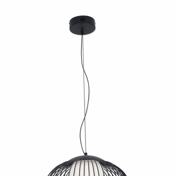 CANDEEIRO DE TETO SUSPENSO LED 13W 3000K-4000K-6000K Ø40CM PRETO ARVEN