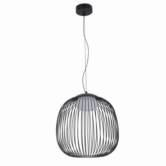 CANDEEIRO DE TETO SUSPENSO LED 13W 3000K-4000K-6000K Ø40CM PRETO ARVEN 2