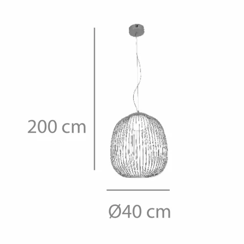 CANDEEIRO DE TETO SUSPENSO LED 13W 3000K-4000K-6000K Ø40CM PRETO ARVEN