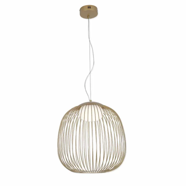 CANDEEIRO DE TETO SUSPENSO LED 13W 3000K-4000K-6000K Ø40CM DOURADO ARVEN
