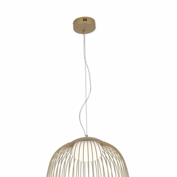 CANDEEIRO DE TETO SUSPENSO LED 13W 3000K-4000K-6000K Ø40CM DOURADO ARVEN
