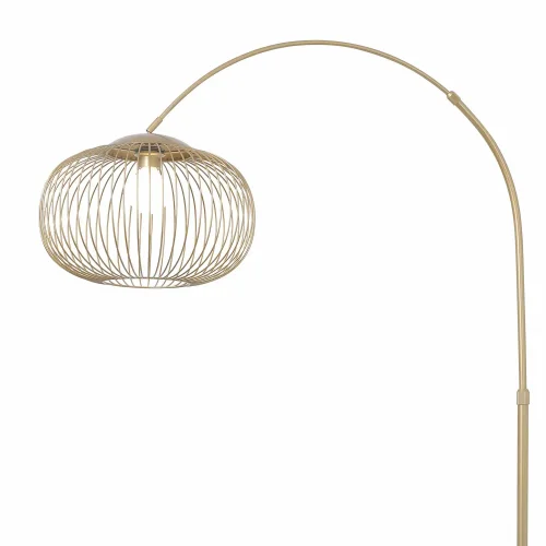 CANDEEIRO DE PÉ EM ARCO AÇO DOURADO E27 ARVEN