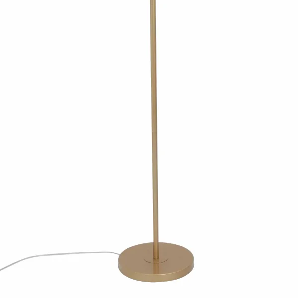 CANDEEIRO DE PÉ 160 CM AÇO PINTADO DOURADO E27 ARVEN