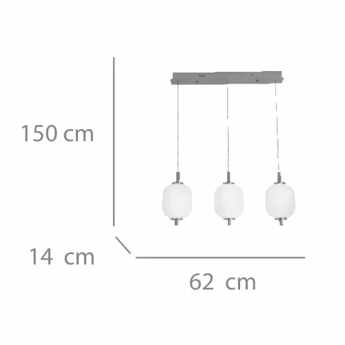 CANDEEIRO DE TETO LED 3 LUZES 30W 3000-6000K ANEKA