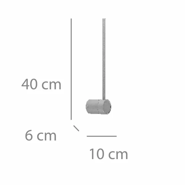 APLIQUE LED 6W 3000K AÇO PINTADO PRETO 40CM MIREA