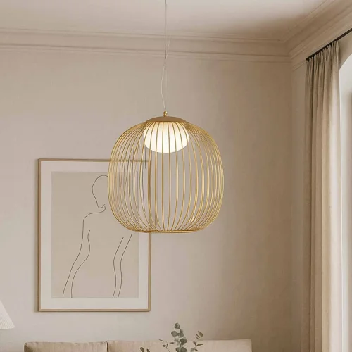 CANDEEIRO DE TETO SUSPENSO LED 13W 3000K-4000K-6000K Ø40CM DOURADO ARVEN
