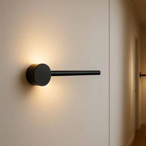 APLIQUE LED 6W 3000K AÇO PINTADO PRETO 40CM MIREA